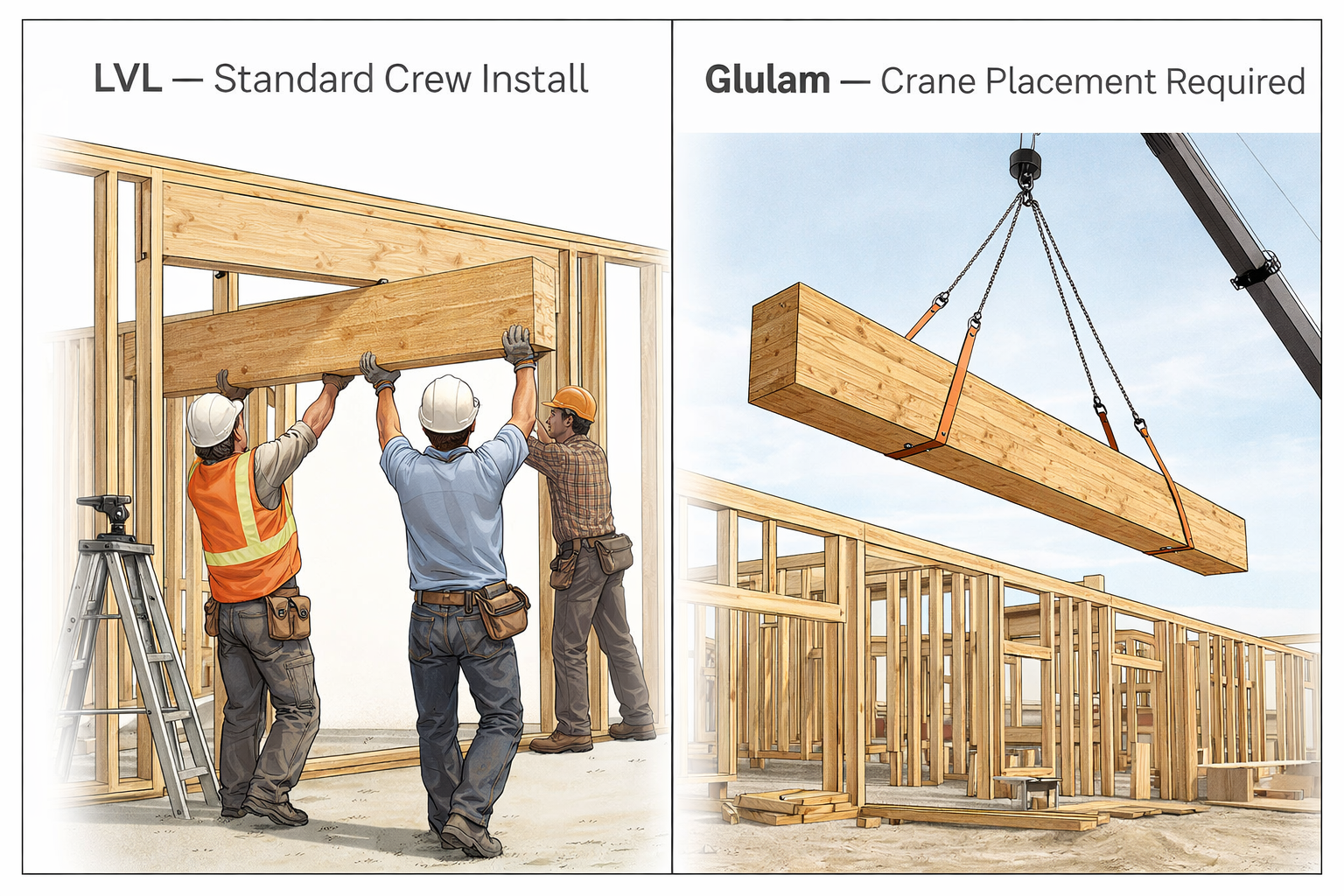 LVL vs Glulam: How to Choose the Right Engineered Wood Beam for Headers ...